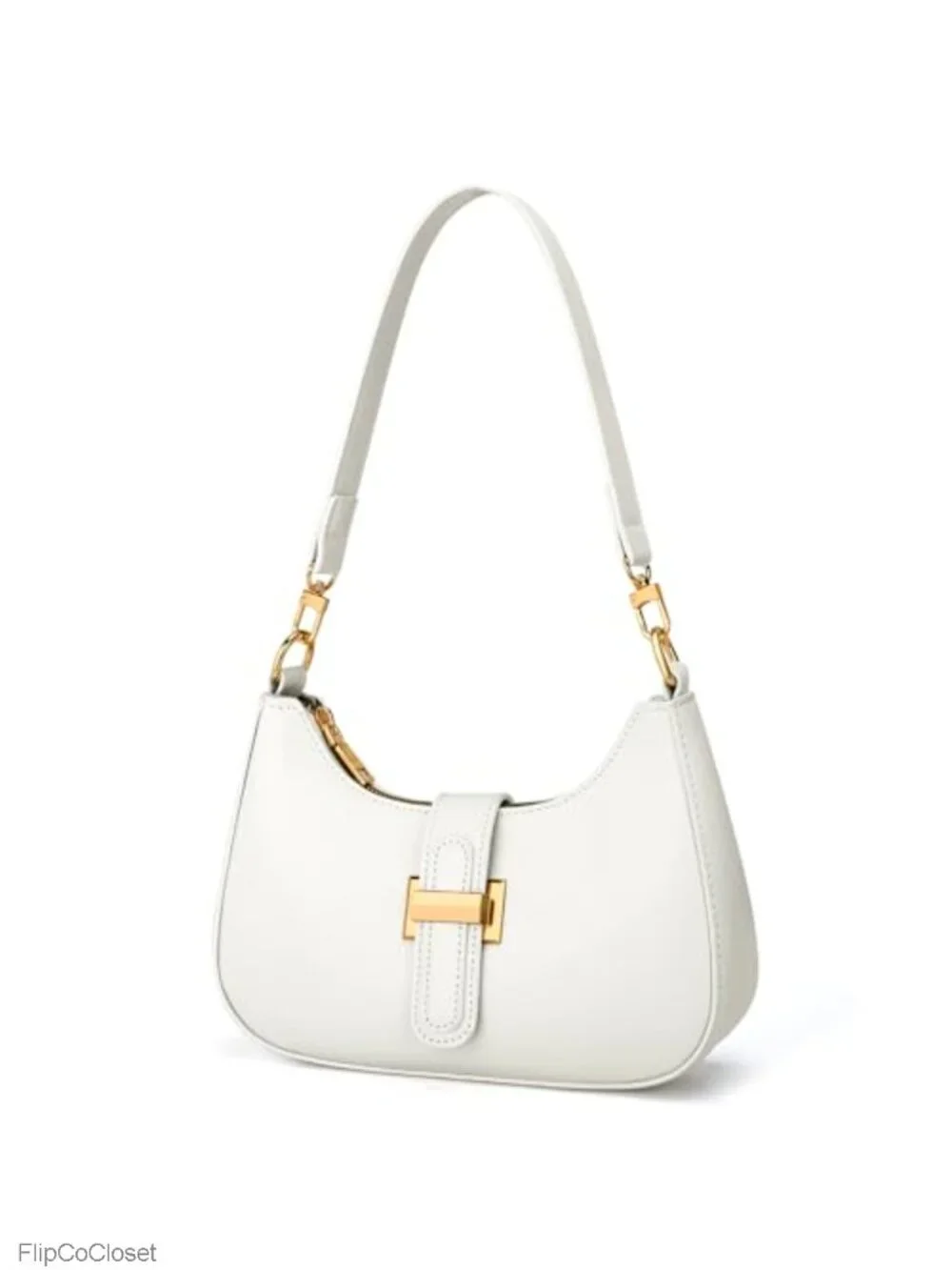 PU Vegan Leather Crescent Hobo Shoulder Bag Small Clutch Purse Women